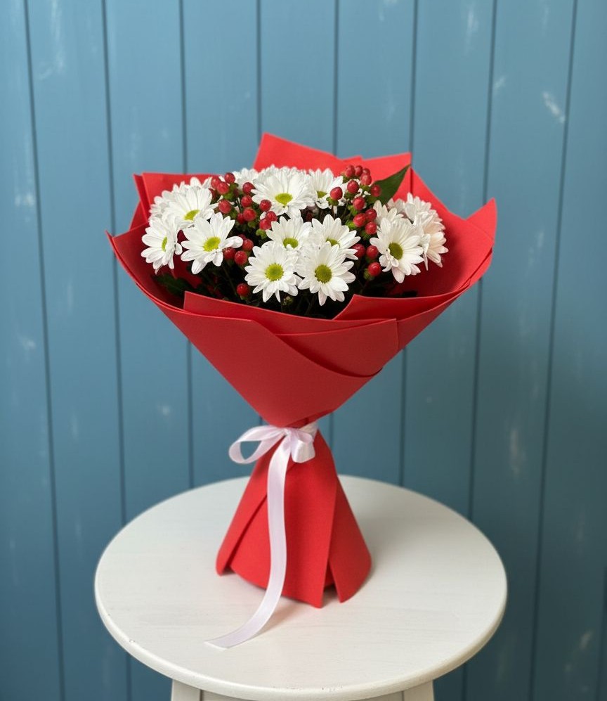 Букет цветов из: Хризантемы в Русском Камешкире