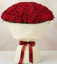 Букет 101 Красная роза Милано в Русском Камешкире