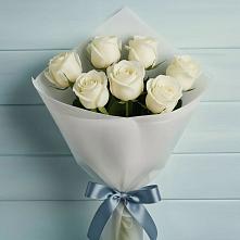 Букет 7 Белых роз Эдлесс Лав #REPLACE_PRED# Русском Камешкире