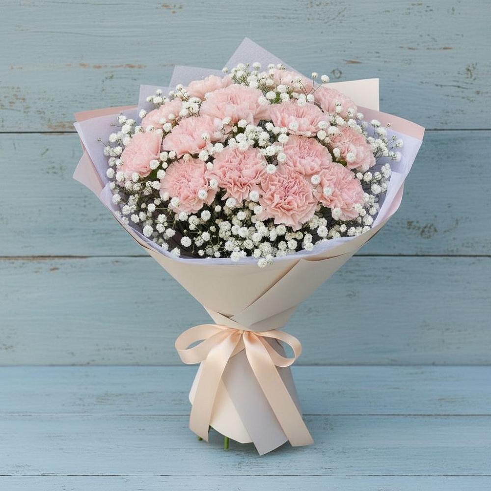 Букет цветов из: Гвоздики в Русском Камешкире