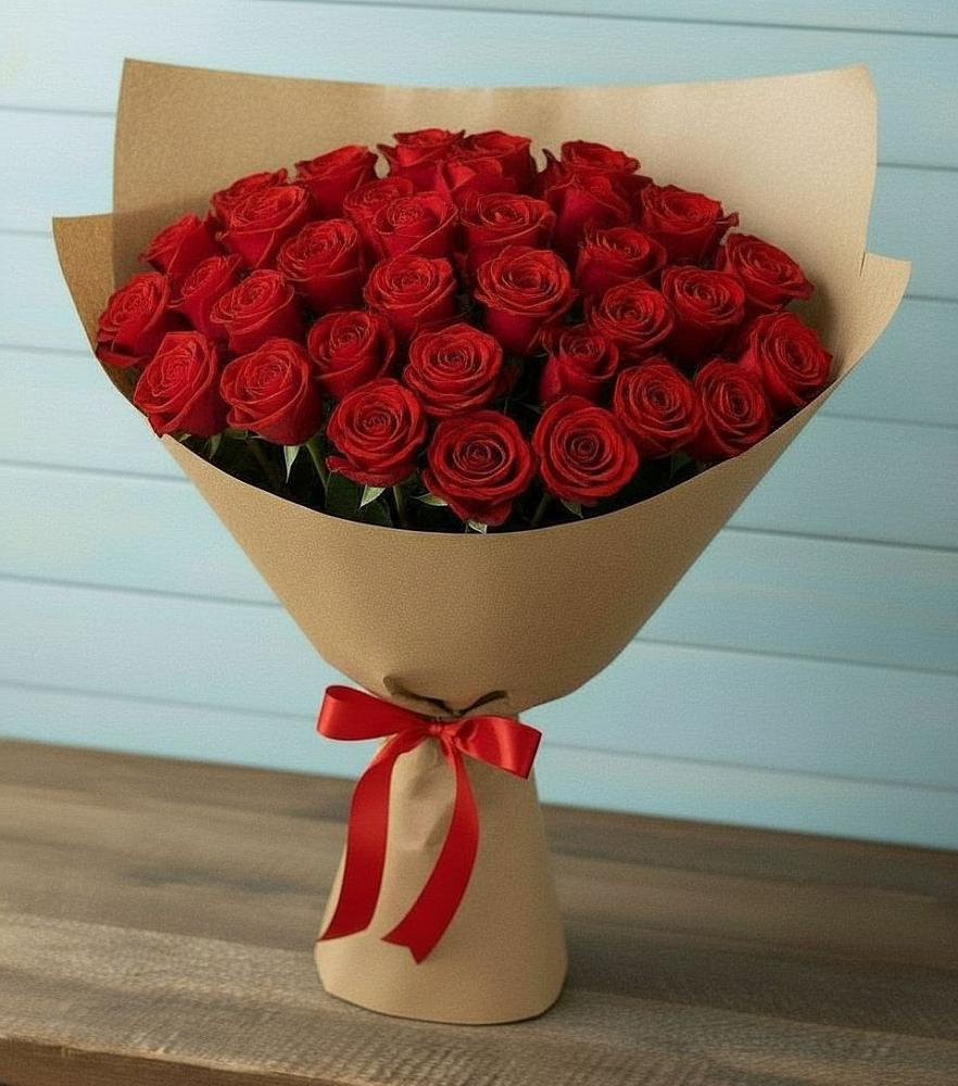 Букет Красные розы Милано в Русском Камешкире