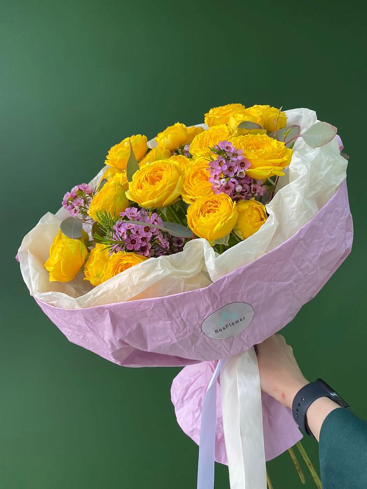 Кустовые желтые розы в Русском Камешкире Букет Кустовые желтые розы в Русском Камешкире