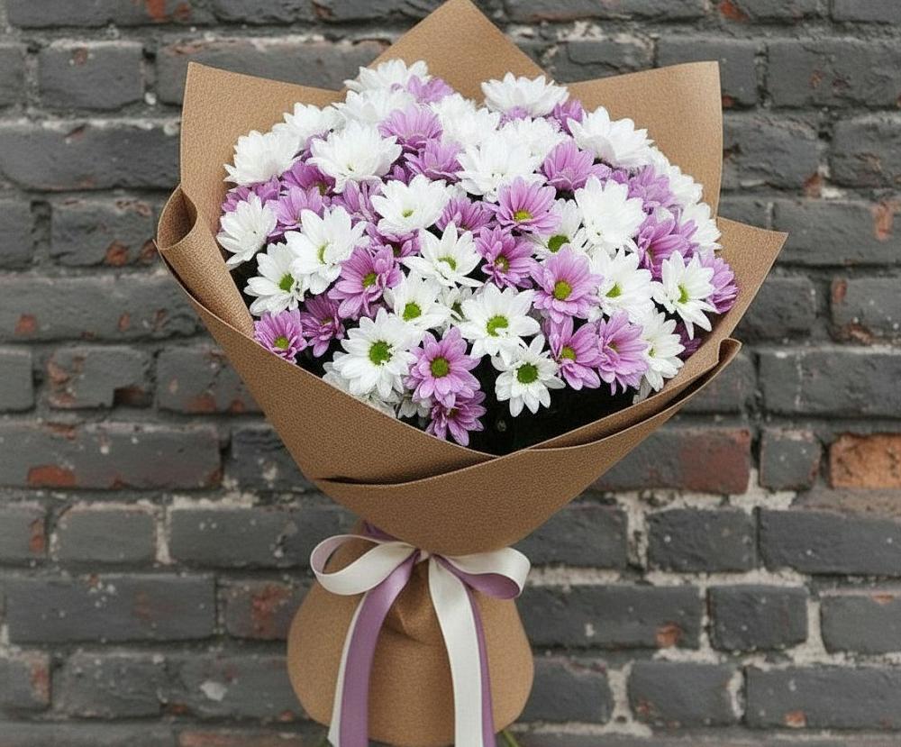 Букет цветов из: Хризантемы в Русском Камешкире