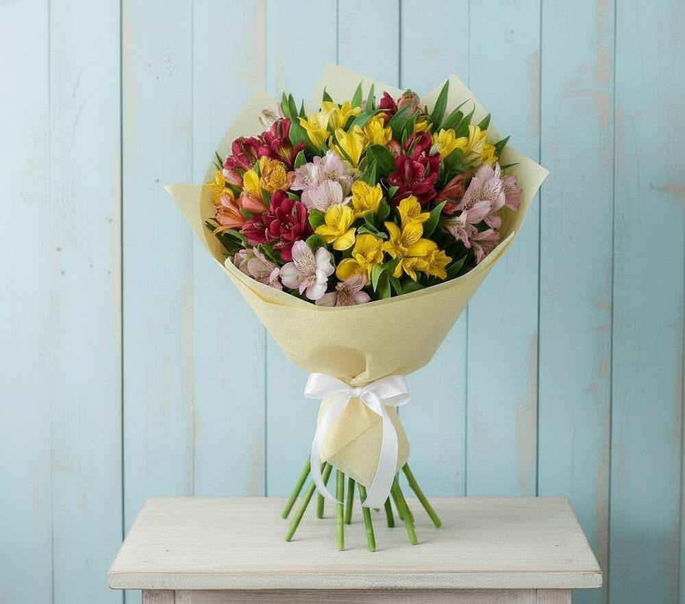 Букет цветов из: Альстромерии в Русском Камешкире